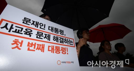 [포토]수능 전 과목 절대평가 도입 촉구
