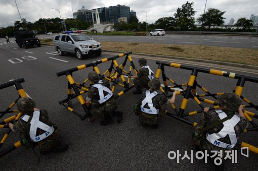 [포토]군·경 합동 '전시 교통통제소 설치 훈련'