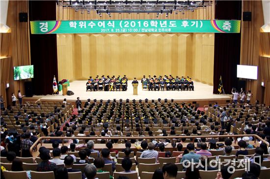 전남대, 2016학년도 후기 졸업식 성료