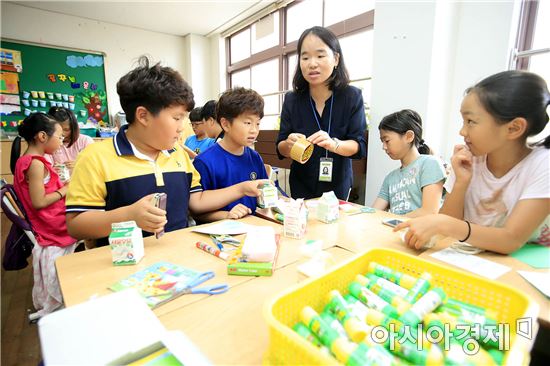 [포토]광주시 북구, 초등학생 대상 자원순환교육