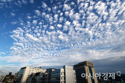 [포토]비 그친 뒤 드러난 파란 하늘 