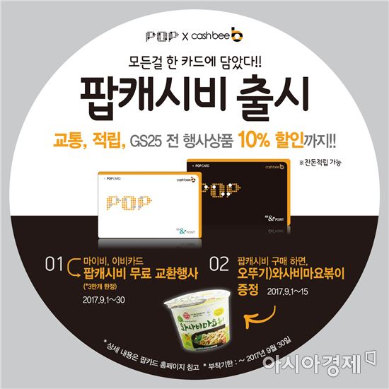 GS리테일, 팝티머니 이어 팝캐시비 출시