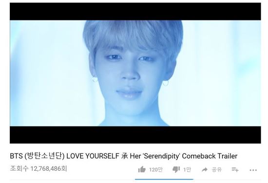 방탄소년단 컴백 트레일러, 공개 3일 만에 1200만 뷰 돌파