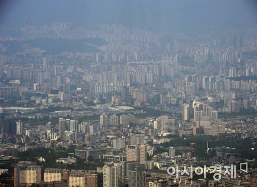 [포토]미세먼지에 흐린 도심