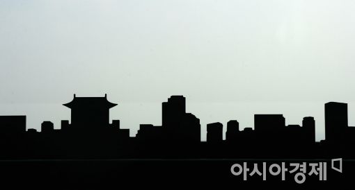 [포토]미세먼지 한때 '나쁨'