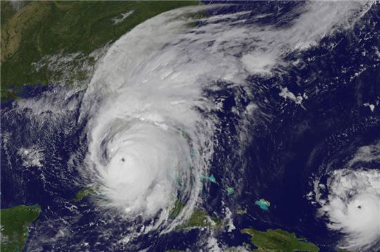 플로리다에 상륙한 초강력 허리케인 '어마' 모습(사진=NASA/NOAA)