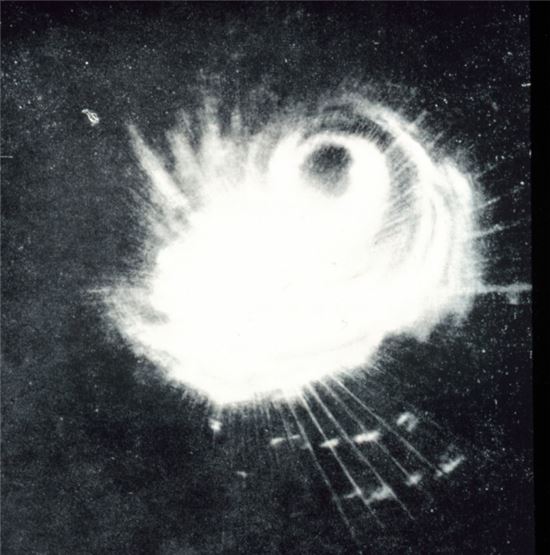1944년 12월18일 미군 레이더에 포착된 태풍 '코브라'의 모습(사진=위키피디아)