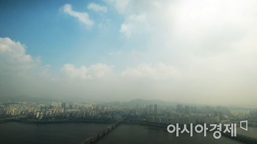[포토]이것이 미세먼지 '보통'