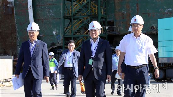 이재영 전라남도지사 권한대행,목포신항만 세월호 수습현장 방문 