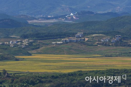 [포토]북한 미사일 발사, '고요한 북녘땅'