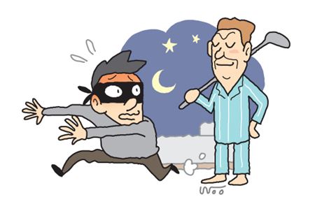 도둑님들 "골프치는 집은 피하세요"