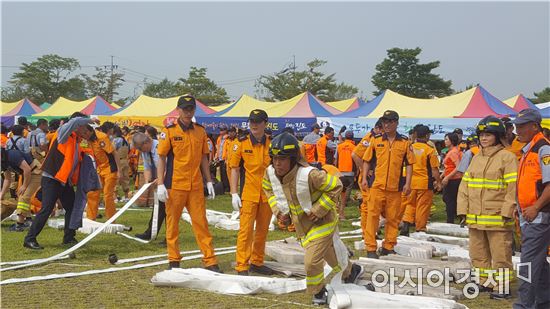 곡성군 의용소방대, 도 소방기술경연 대회 참가 재난대응 능력 향상