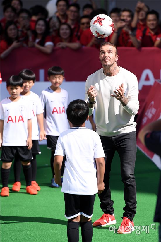 [포토]베컴, '헤딩은 이렇게'