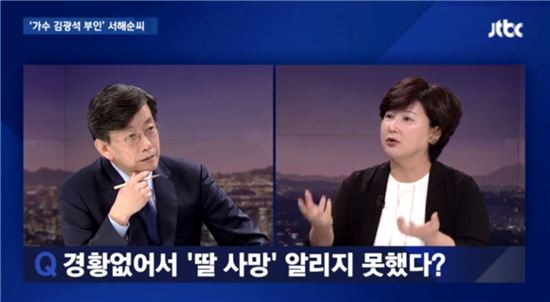 서해순 인터뷰 / 사진=JTBC '뉴스룸' 방송 캡처