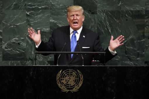 [이미지출처=AP연합뉴스] 도널드 트럼프 미국 대통령이 유엔 총회에서 연설하고 있다.
