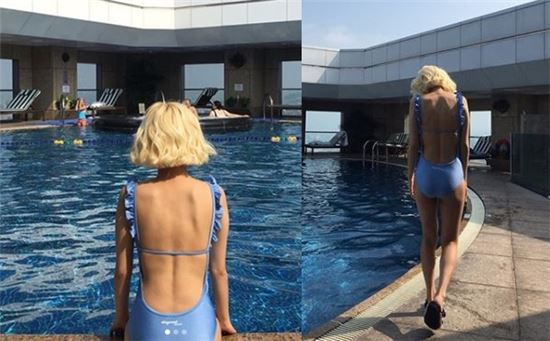 볼빨간사춘기 안지영, 수영복 입고 파격적인 뒤태 자랑 '깜짝이야'