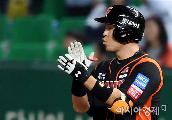 [포토]강민호, '좋았어'