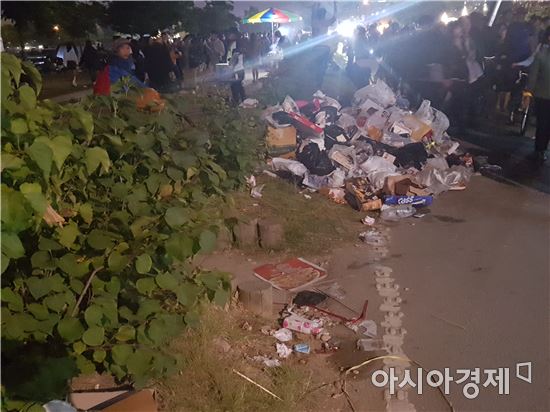 [여의도불꽃축제]‘쓰레기산’이 축제 망쳤다…엉망된 한강공원