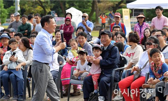 윤장현 광주시장, 한가위 문화행사 체험
