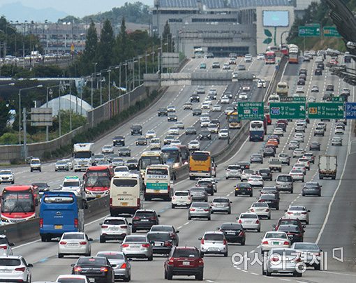 [포토]귀경차량 몰리는 고속도로