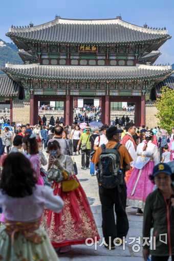 [포토]막바지 추석연휴 경복궁 어때요?