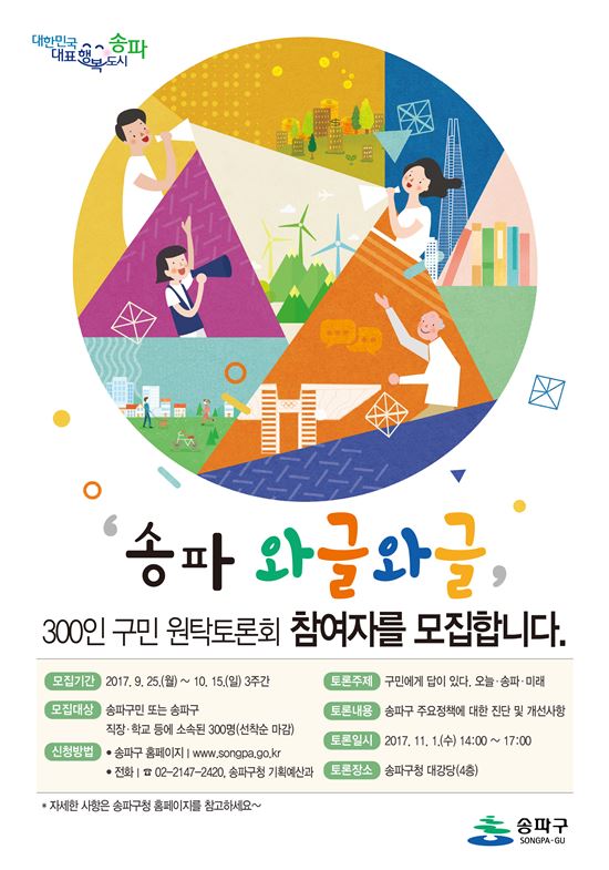 ‘송파 와글와글, 300인 구민 원탁토론회’ 개최