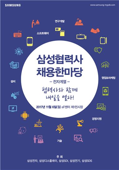 2017 삼성 협력사 채용 한마당 포스터
