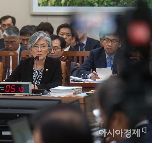 강경화 외교부 장관, 외교관 출신 의원에 "전술·전략핵 개념 정리 안됐다" 지적 받아