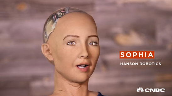 인공지능(AI) 로봇 소피아 (사진 = CNBC 방송 캡처)