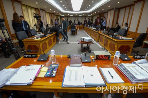 [포토]헌법재판소 국정감사 결국 파행