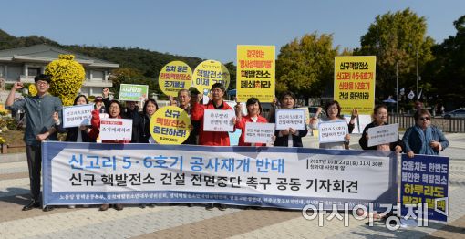 [포토]신고리 5·6호기 공사 재개 반대