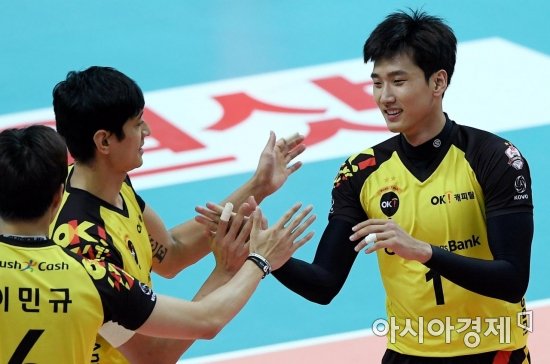 [포토]송명근, '득점 성공이야'