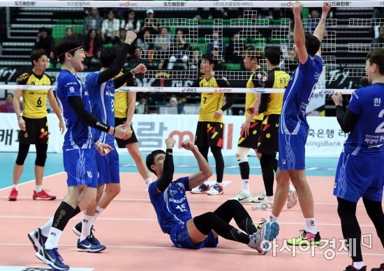 [포토]대한항공, '승리의 환호'