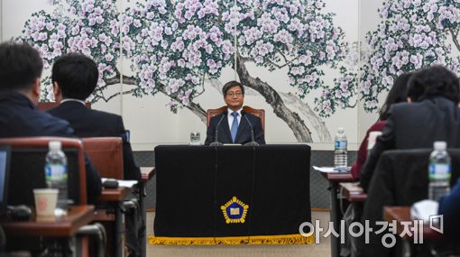[포토]김명수 대법원장 취임 기자간담회