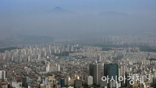 [포토]미세먼지로 뒤덮인 도심