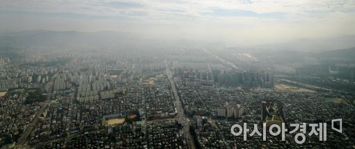 [포토]미세먼지 깔린 도심