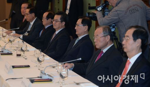 [포토]김동연 부총리, 경제 원로들과의 간담회