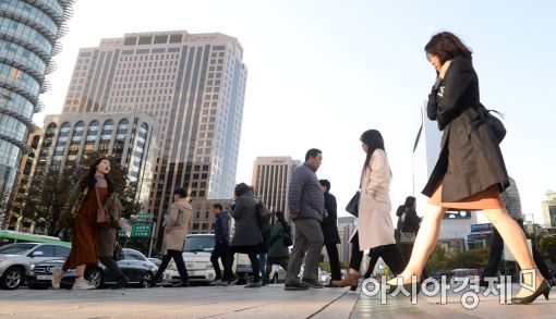 [포토]쌀쌀한 출근길