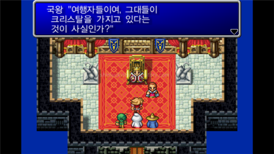 1987년 나왔던 RPG 게임인 파이널판타지1의 PSP 리메이크판 게임 장면. 보통 컴퓨터가 운용하는 NPC는 특정 대사를 반복하거나 특정 패턴의 공격만 할 수 있었다.(사진=파이널판타지1 리메이크판 플레이 장면 캡쳐) 