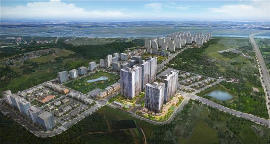 신영이 청주 중심 입지에 내놓는 '청주 테크노폴리스 지웰' 조감도 / 신영