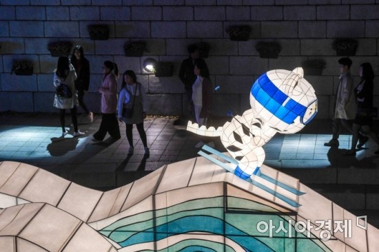 [포토]빛으로 재연한 평창동계올림픽