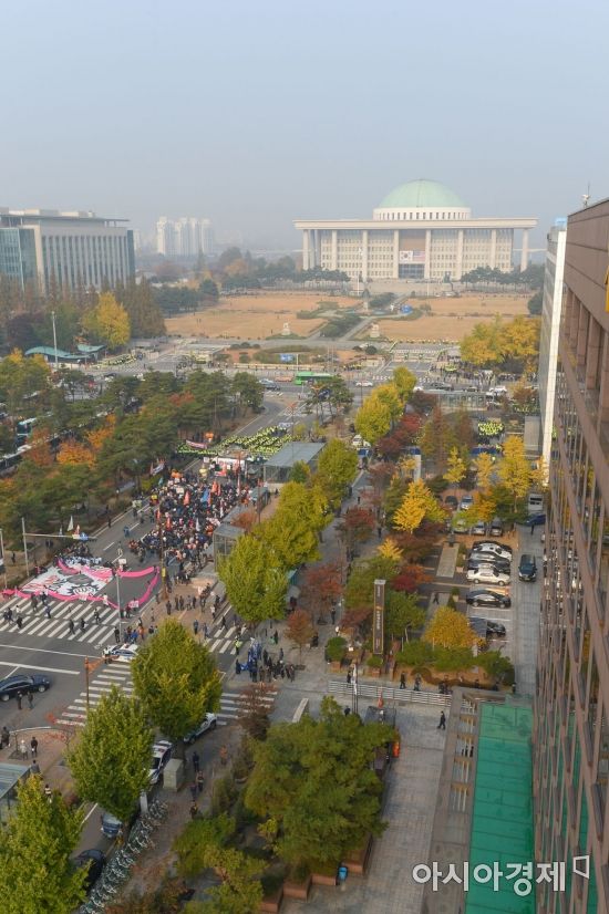 [포토] 트럼프 국회 연설 국회앞 경계 강화