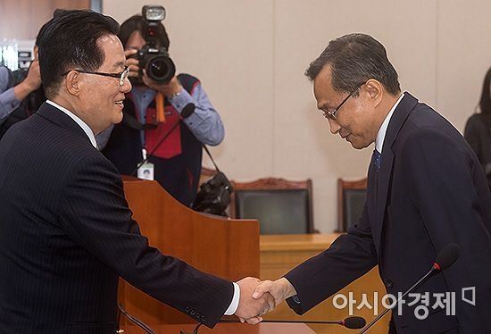 [포토] 박지원 "바로 청문보고서 채택하고 싶다"