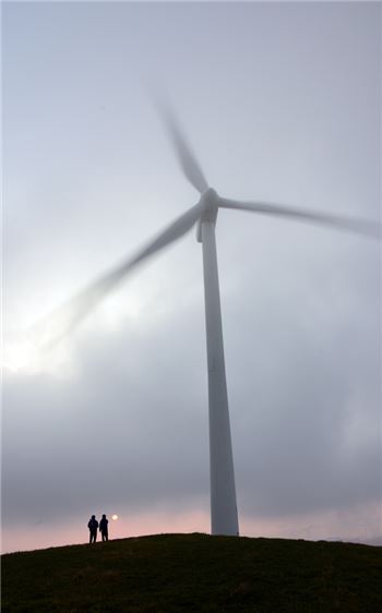 6코스 선자령가는길에 만난 풍력발전기