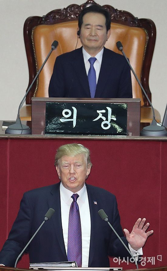 [포토] 국회 연설하는 트럼프