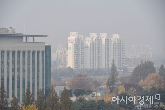 [포토] 미세먼지 가득한 서울도심