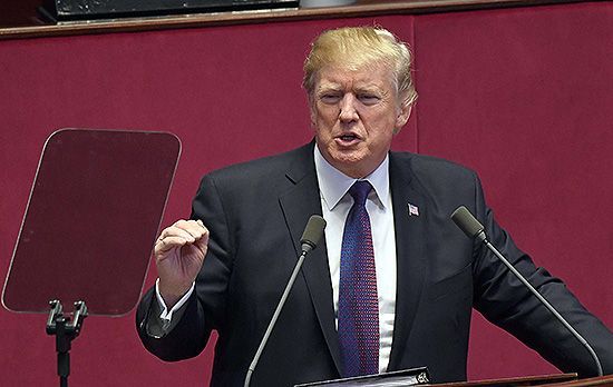 [포토] 국회연설하는 트럼프 미 대통령