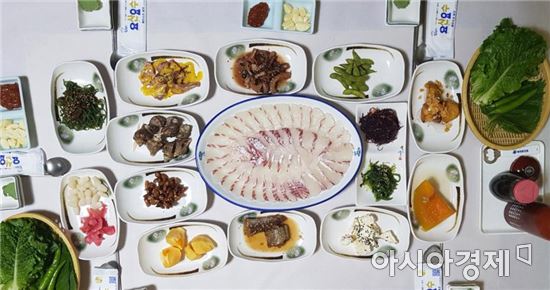 완도에서 자연산 생선회 다양하고 저렴하게 즐기세요
