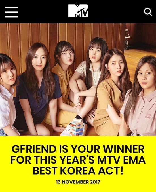 여자친구, MTV 유럽 뮤직어워드 한국 대표 발탁 