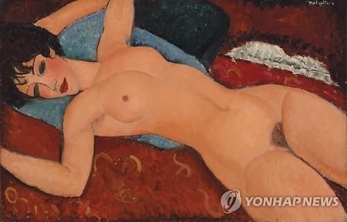 모딜리아니의 '누워있는 나부' [이미지출처=AP연합뉴스]